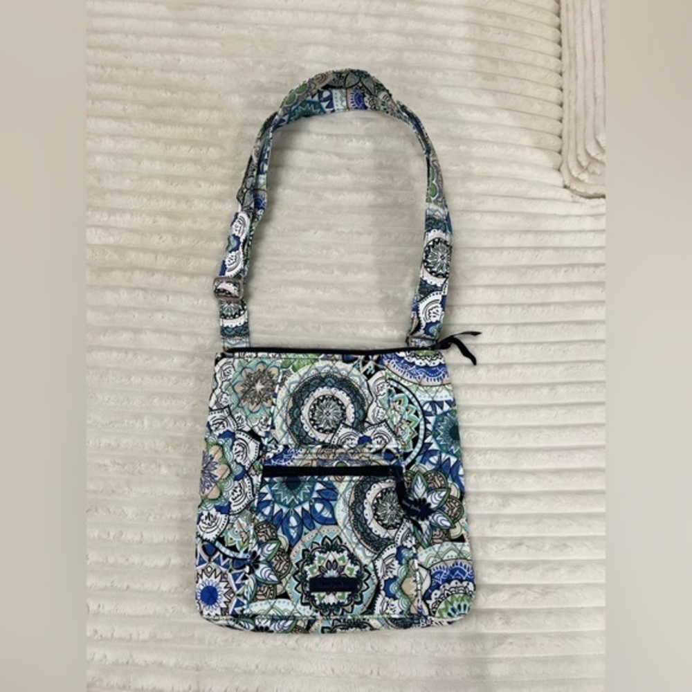 Vers Bradley Sketched Medallion Pattern Hipster Bag Color Blue, Green,White &Tan